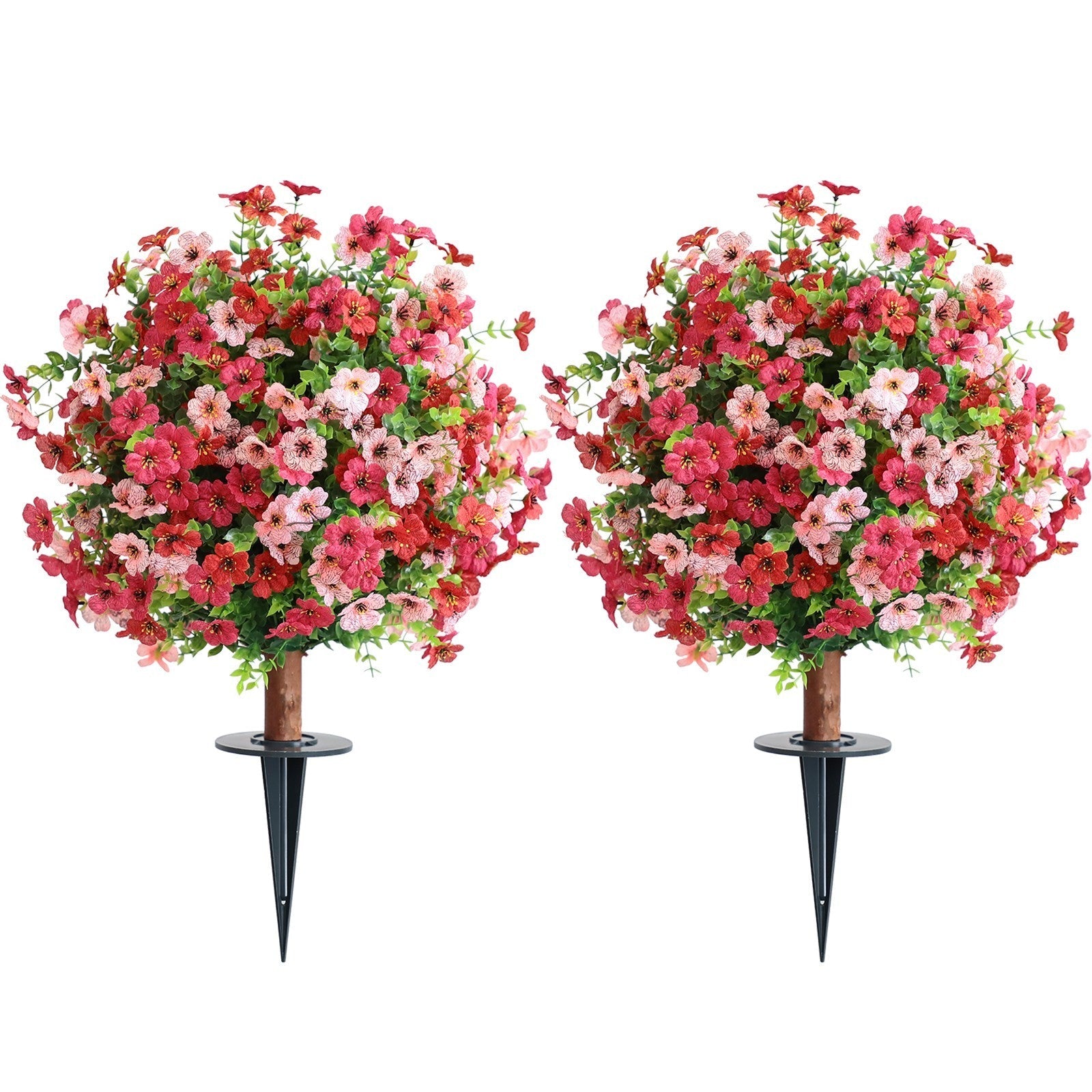 23" Artificial Flower Floral Plant with Spike Set of 2