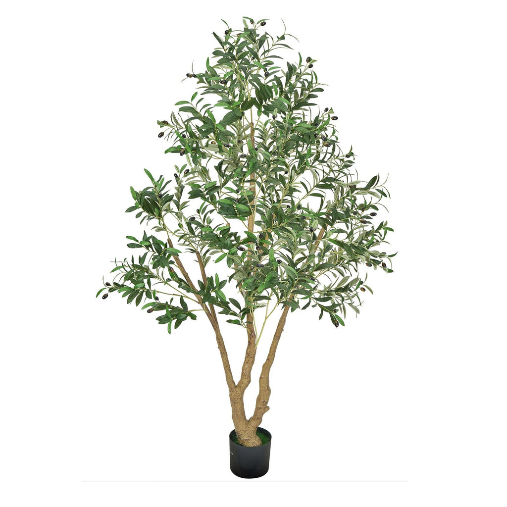 6FT Artificial Olive Tree Tall Fake Plant with Black Pot Home Office